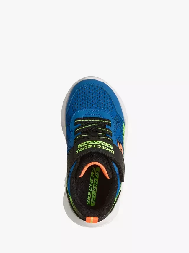 Детские кроссовки S-Lights: Meteor-Lights 20, синие/разноцветные Skechers — фото 3
