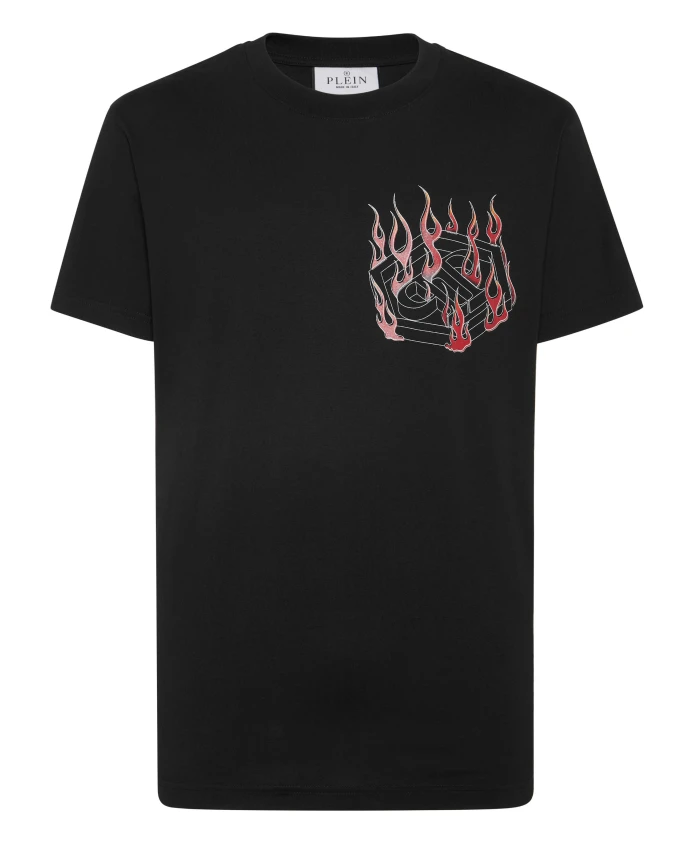 

Футболка с круглым вырезом и шестиугольным вырезом Philipp Plein, черный