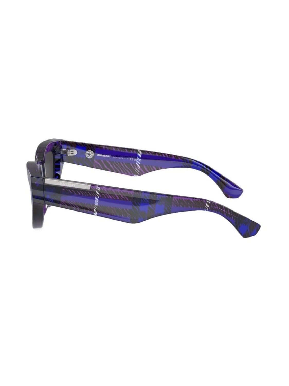 Burberry Eyewear солнцезащитные очки в оправе 'кошачий глаз' в клетку, фиолетовый — фото 3