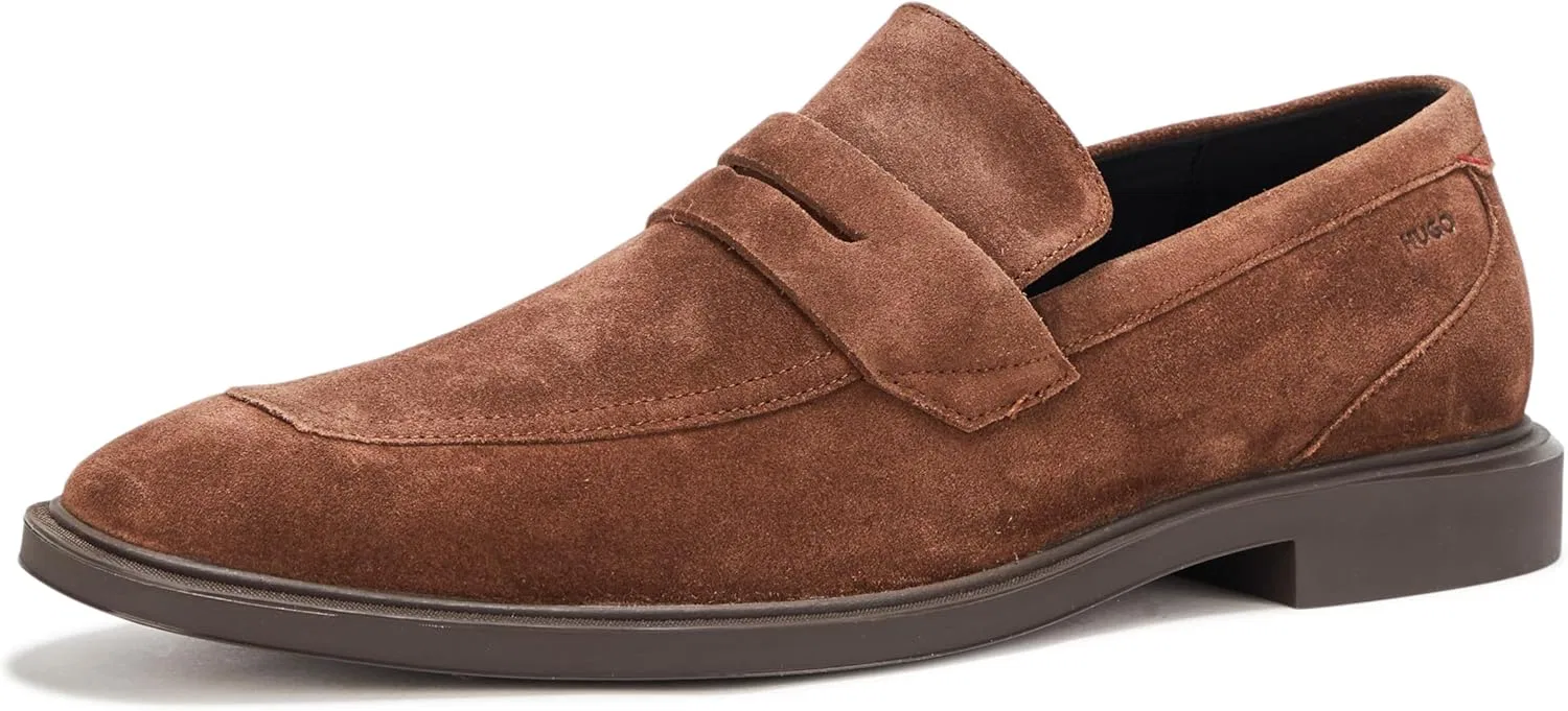 Лоферы из замши HUGO, Medium Soft Brown