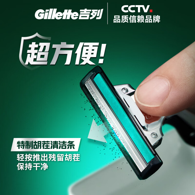 Мужская бритва Manual Razor Edge с двойным лезвием для ухода за кожей Gillette — фото 4