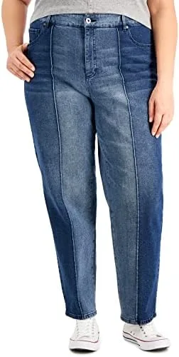 

Style & Co. Plus Size High Rise Two Tone Джинсы