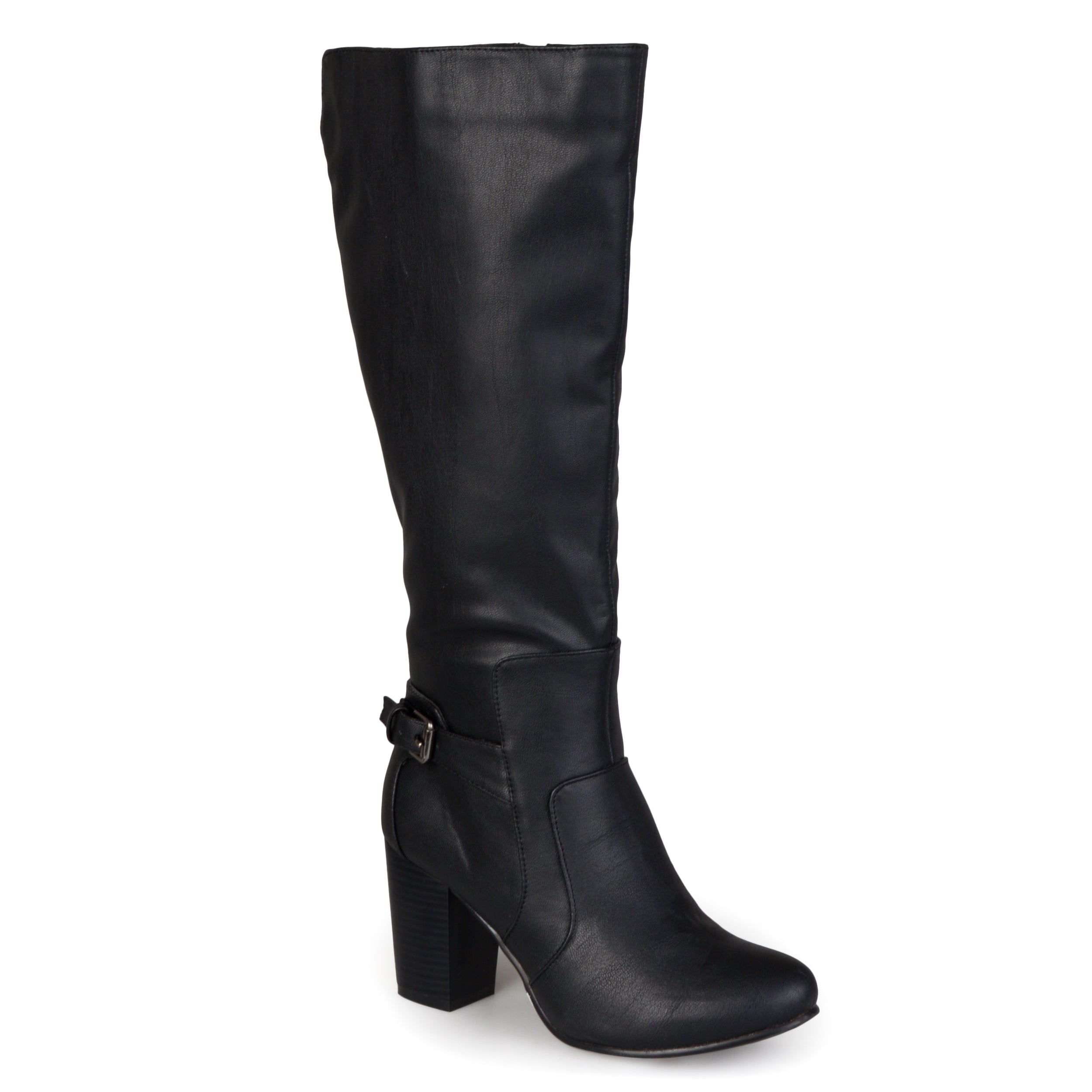 Женские ботинки Journee с широким голени Carver Journee Collection, черный