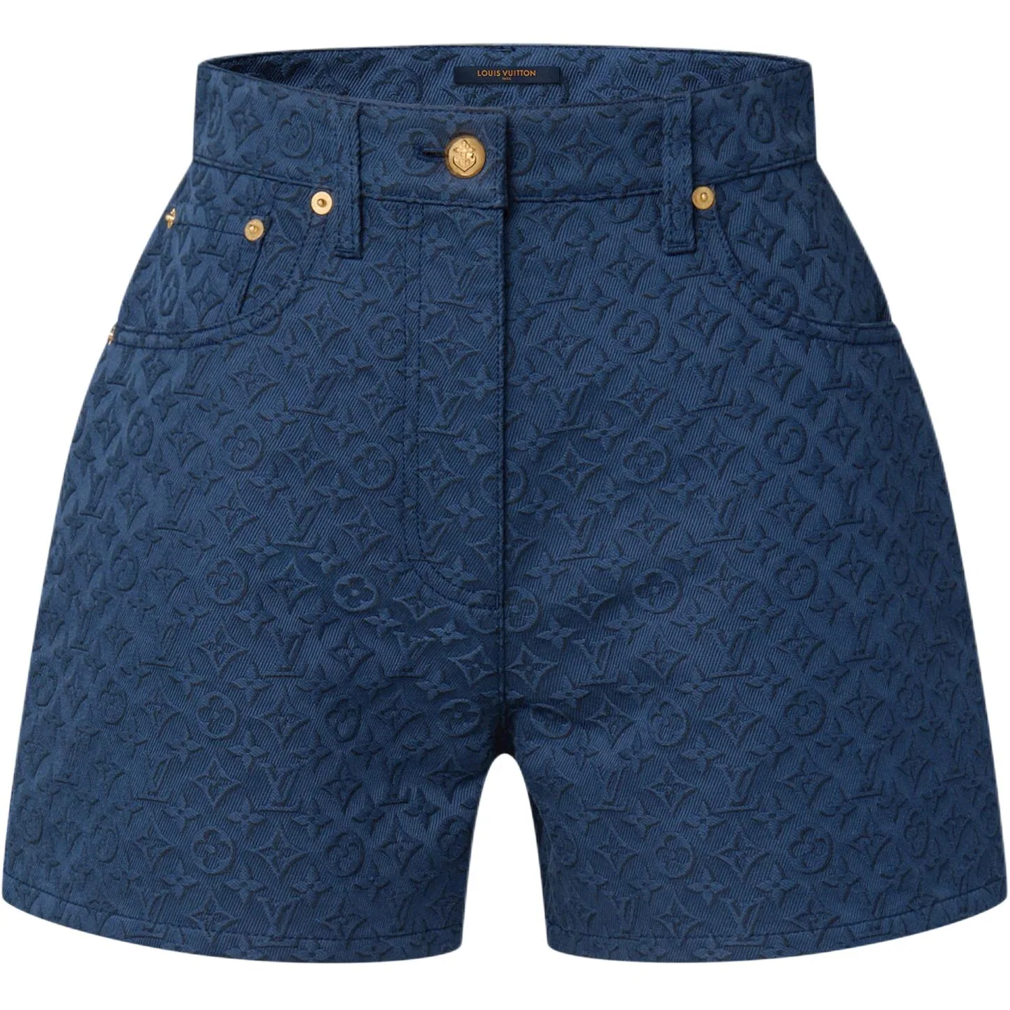 Джинсовые шорты Louis Vuitton Monogram SS26 синие