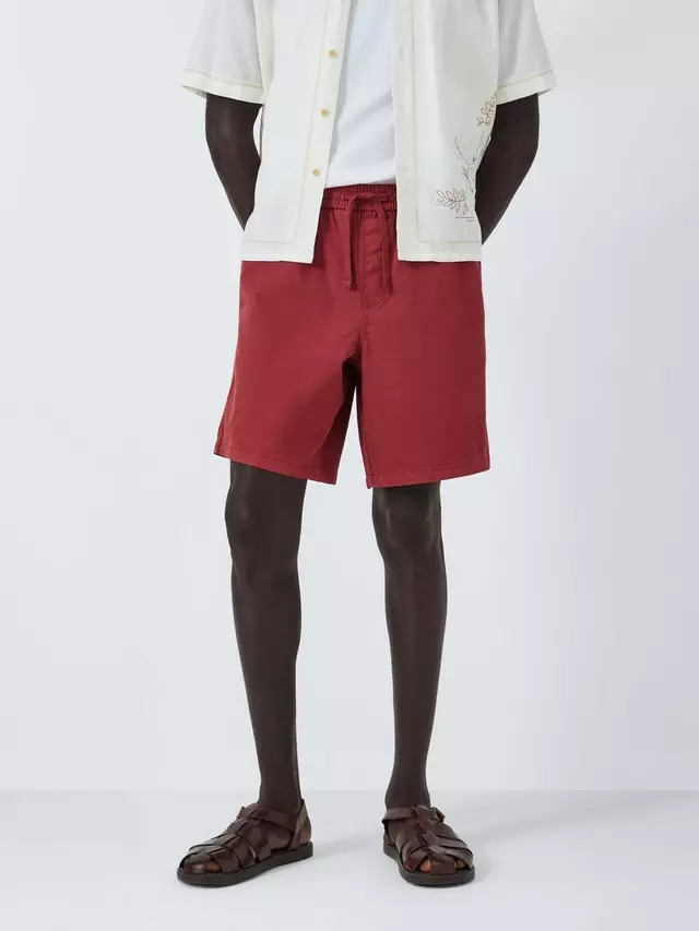 

Шорты John Lewis Cotton Drawstring, цвет fired/brick