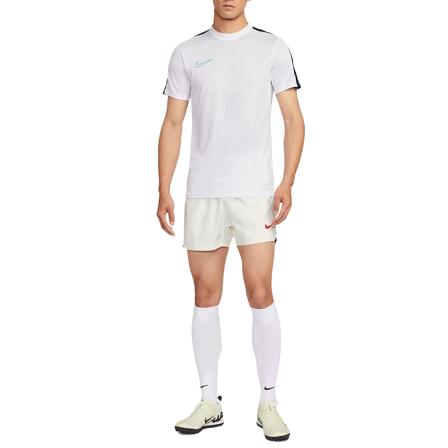 Футболка Total 90 SS25 Soccer Bottom Men's Nike, белый/черный/красный — фото 4