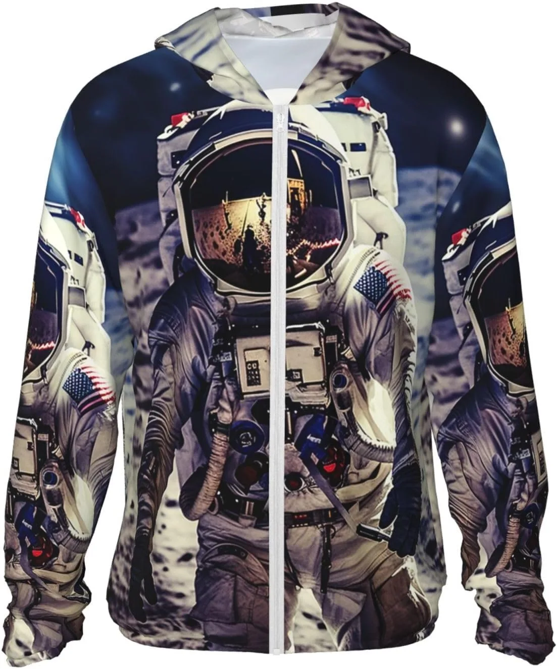

Толстовка с капюшоном Unisex для защиты от солнца Us Astronaut Travel Moon, UPF 50+, с длинным рукавом GDSHJKLW