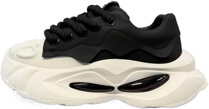 

Модные стильные мужские кроссовки с дышащей легкой конструкцией, новой толстой подошвой для повседневного и уличного ношения Zixcplaz, черный