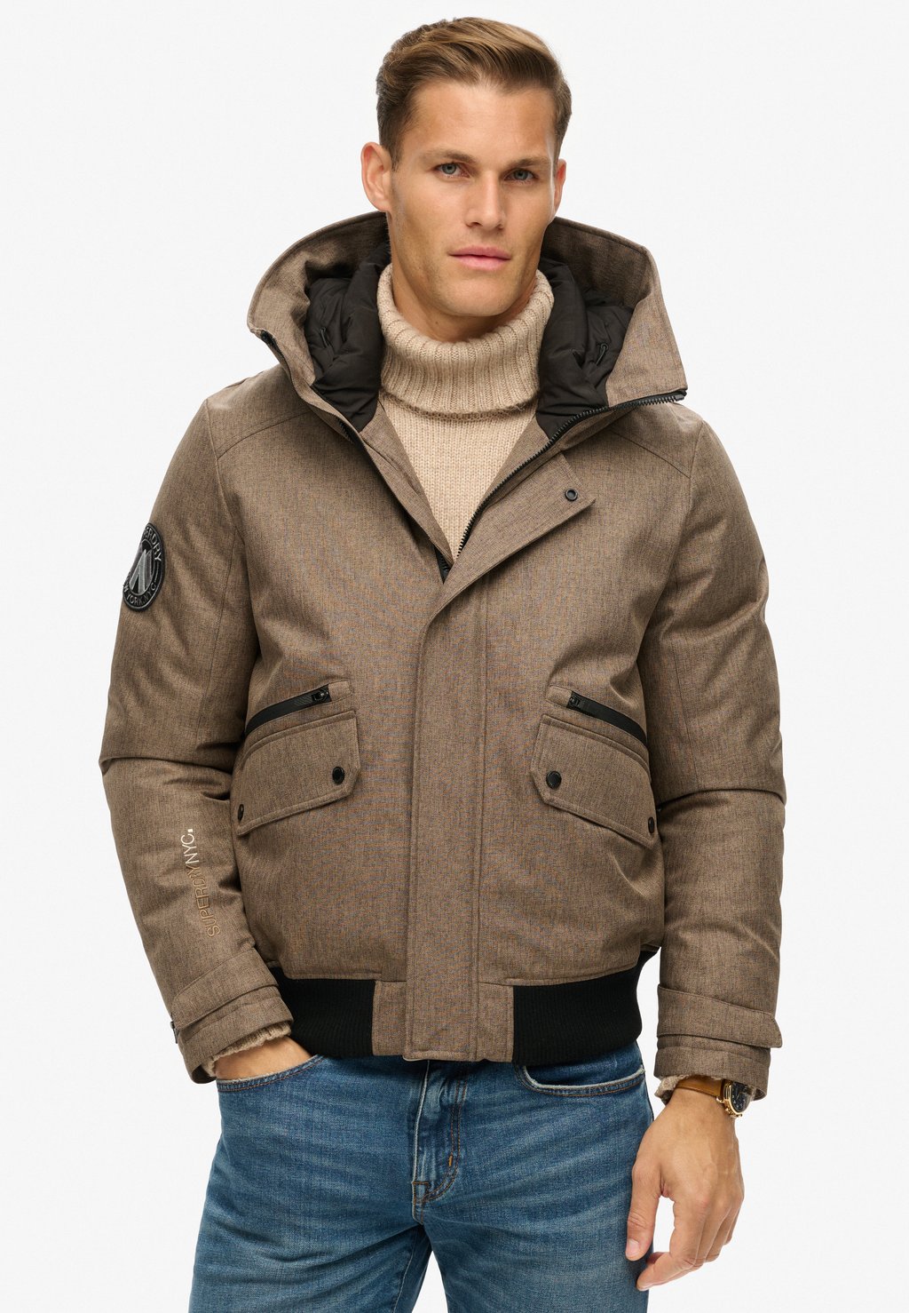 

Легкая куртка CITY PADDED Superdry, бежевый