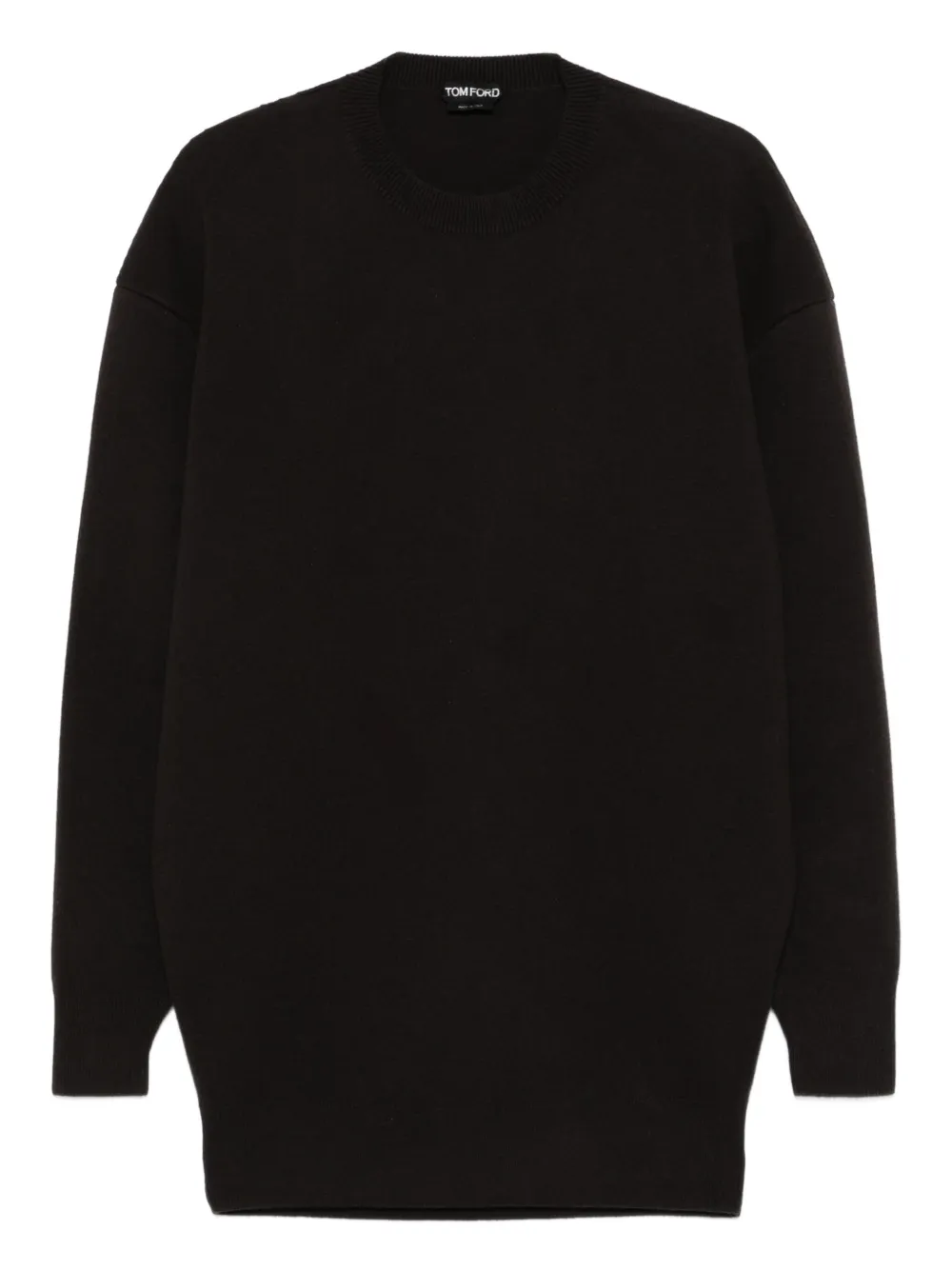 

Платье мини с круглым вырезом TOM FORD, коричневый