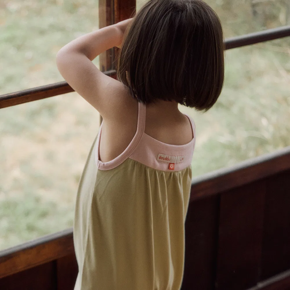 Детский летний боди Summer Windy Suit лаймового цвета от Doudounsomn — фото 2