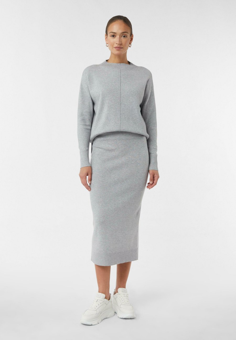 

Юбка comma casual identity TAILLIERTER AUS MIT BIESEN, Grau Meliert/Mottled Light Grey