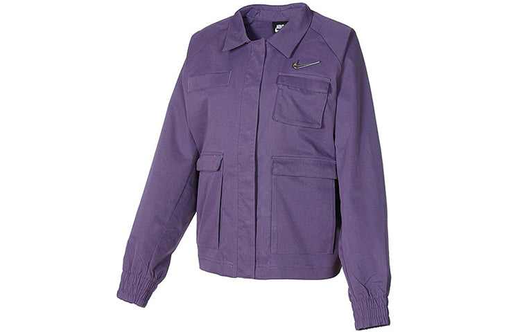 Куртка (WMNS) Nike Sportswear Swoosh Sports Cargo Multiple Pockets Woven Jacket Purple CZ8900-573 — фото 3