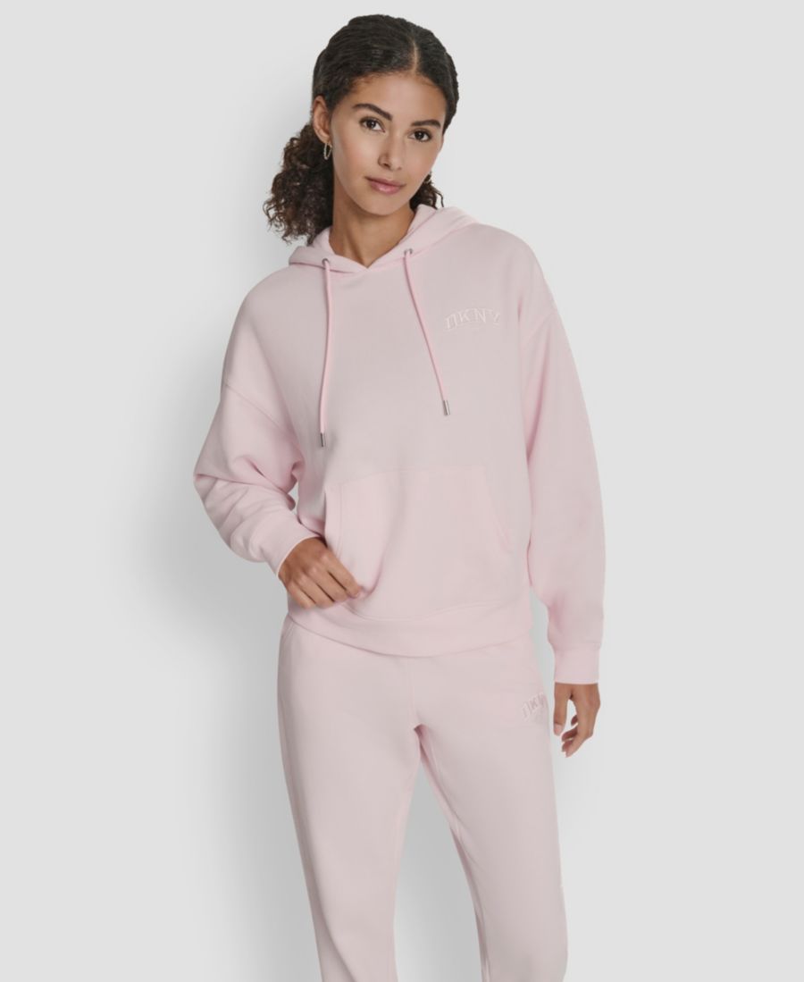 

Женская толстовка с вышитым логотипом в университетском стиле DKNY, Pink Moon