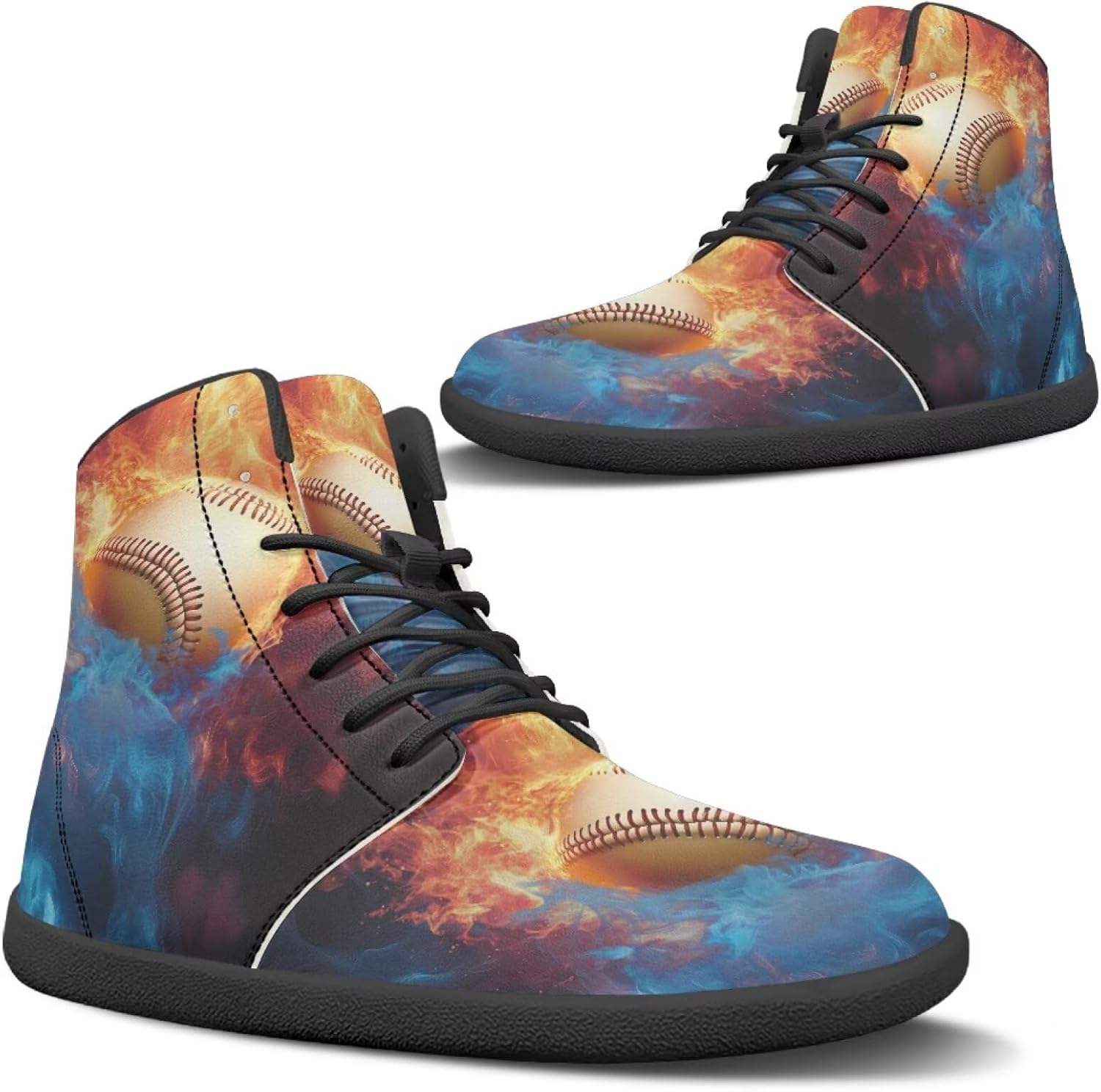 

Кроссовки для мужчин Binienty с кросс-тренингом, легкие высокие многофункциональные минималистичные спортивные туфли, Fire & Ice Baseball