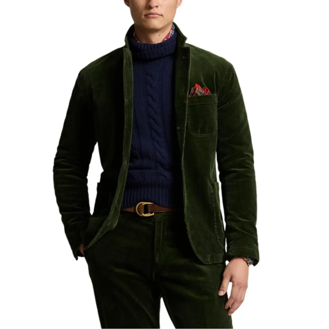 Polo Ralph Lauren Пиджак деловой мужской оливковый зеленый FW24 — фото 4