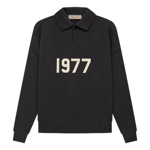 

Рубашка ss22 knit ls 1977 polo shirt 'iron' Fear Of God Essentials, черный