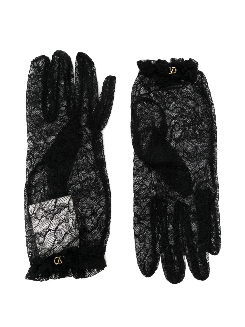 

Перчатки Valentino Garavani черные, черный