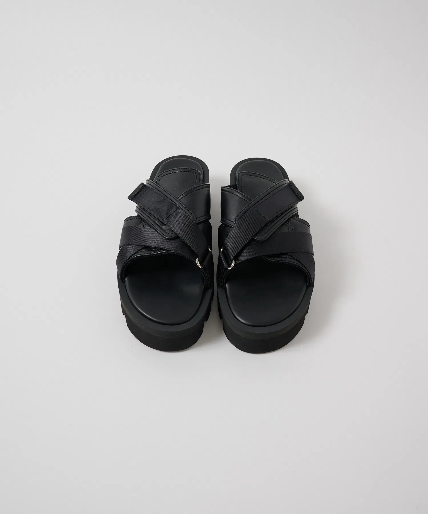 Мужские кожаные сандалии с ремешками PADRONE чёрные — фото 3