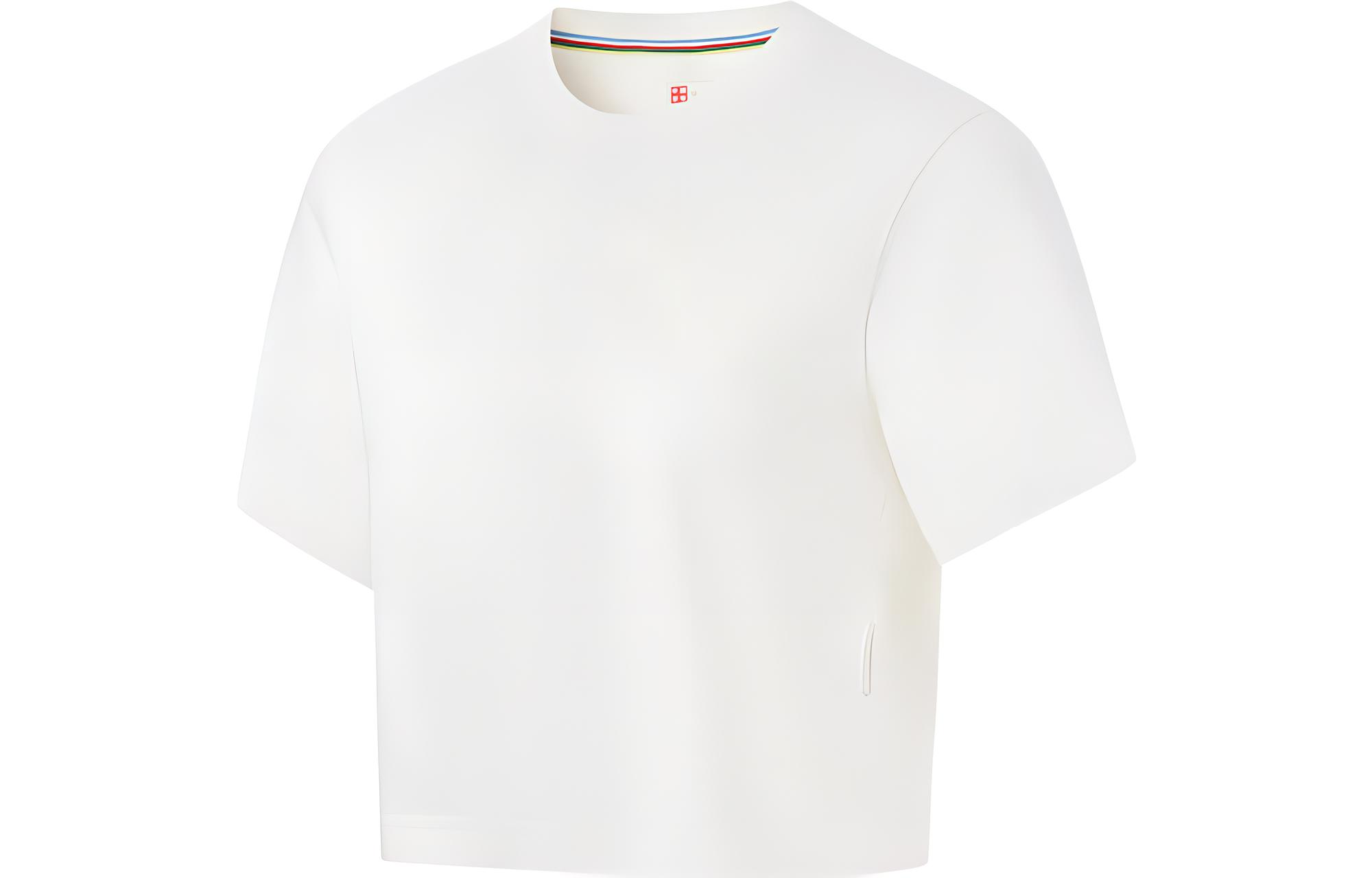 

LiNing Футболка, кроп-топ женская ivory, Бежевый, LiNing Футболка, кроп-топ женская ivory