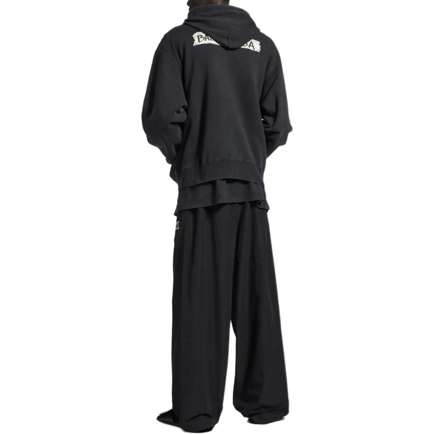 Толстовка Balenciaga Masking Tape Oversized Zip-Up , черный — фото 4