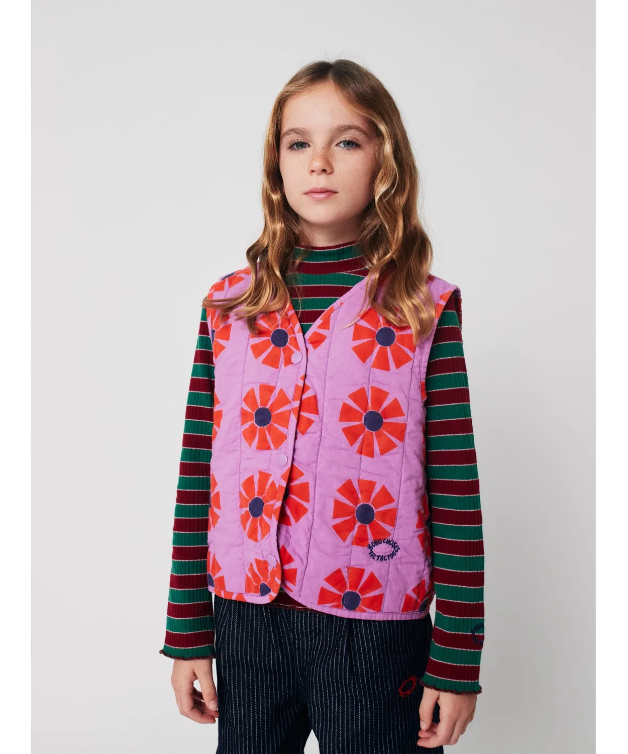 Жилет стеганый Kaleidoscope All Over Quilted Woven Vest из хлопка, оф-вайт