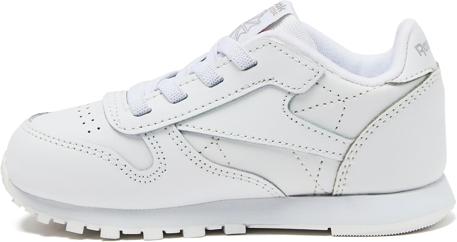 Кроссовки Reebok Classic Leather для детей и подростков, унисекс, для девочек и мальчиков, малышей, детей младшего или старшего возраста, белый — фото 3