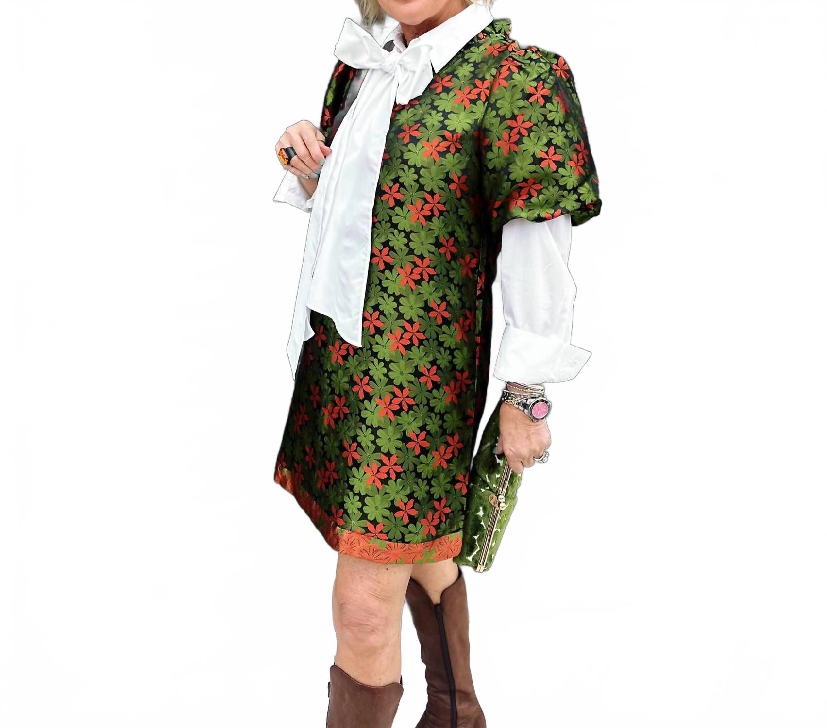 

Мини-платье Холли в зеленом цвете Voy, Green Multi