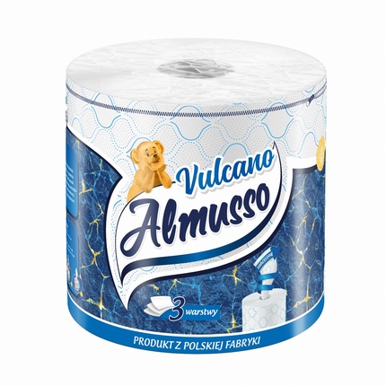 

Бумажные полотенца Vulcano - 1 рулон, 3 слоя, суперпрочные Almusso