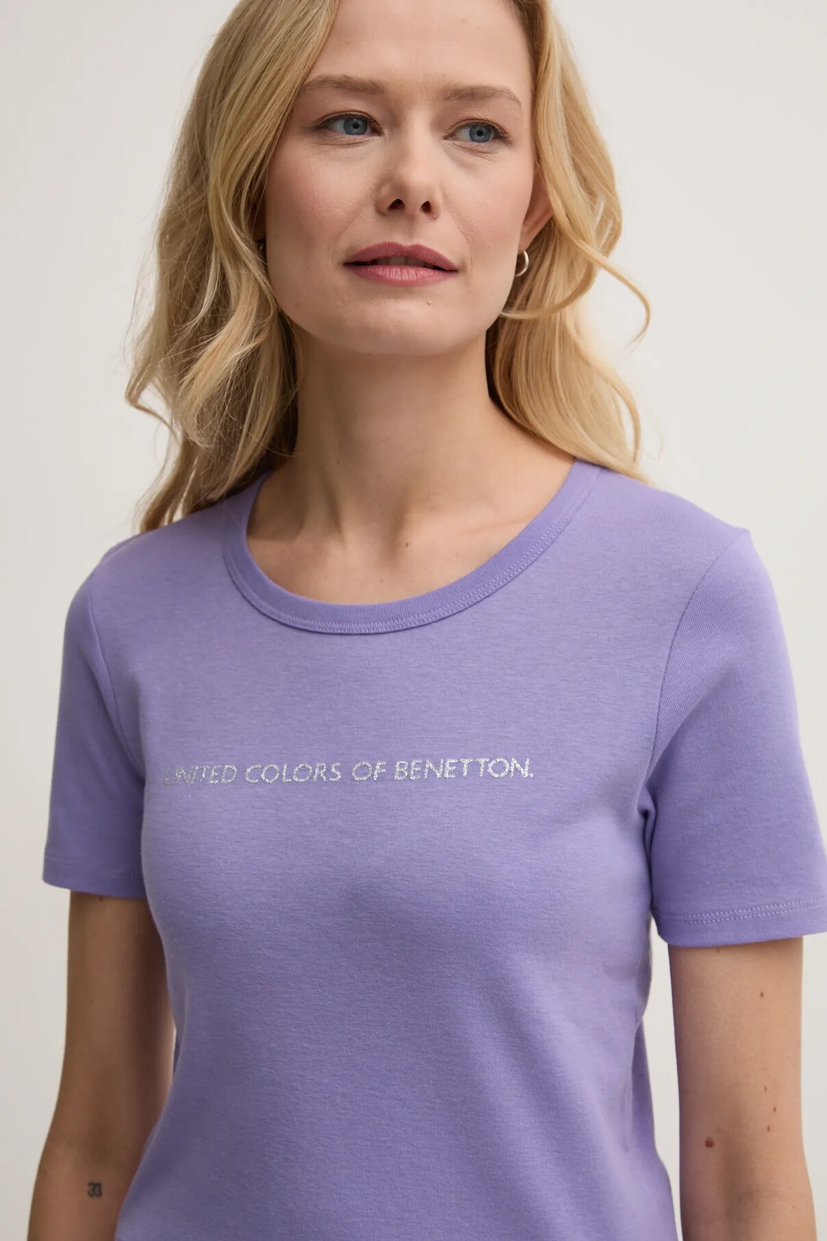 

Футболка из хлопка United Colors Of Benetton, фиолетовый