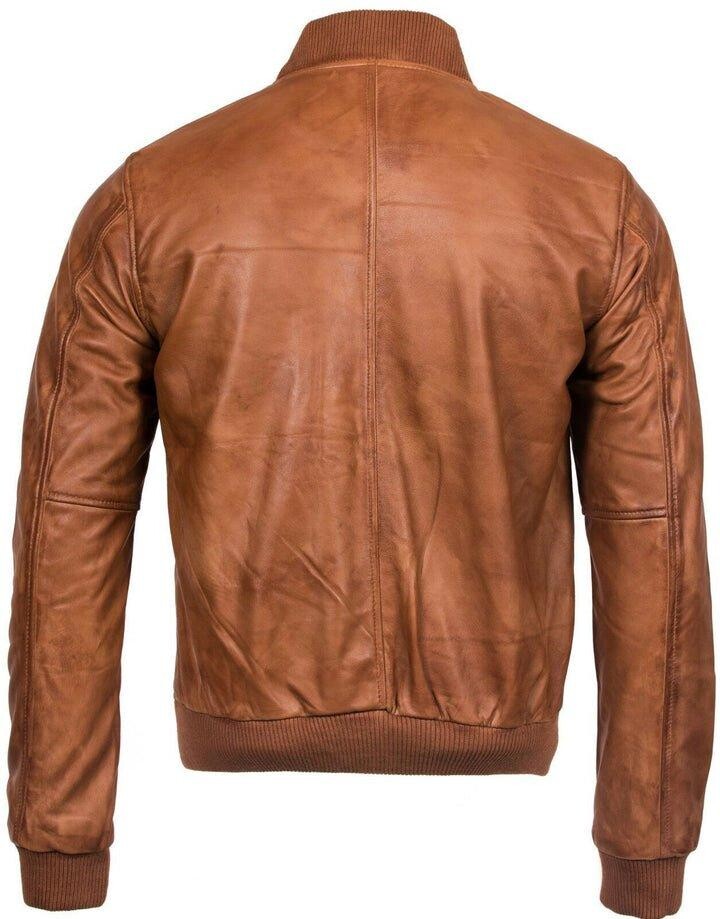 Куртка-бомбер Infinity Leather Retro Varsity, светло-коричневый — фото 2