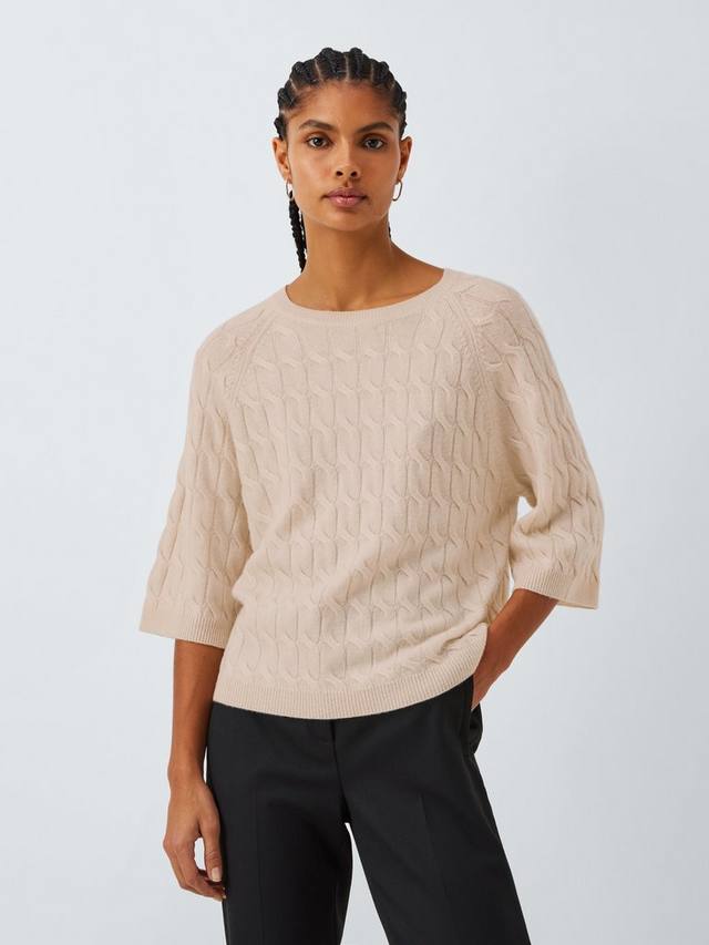 

Франц джемпер с кабельным узором и рукавом три четверти из смеси шерсти и кашемира Marella