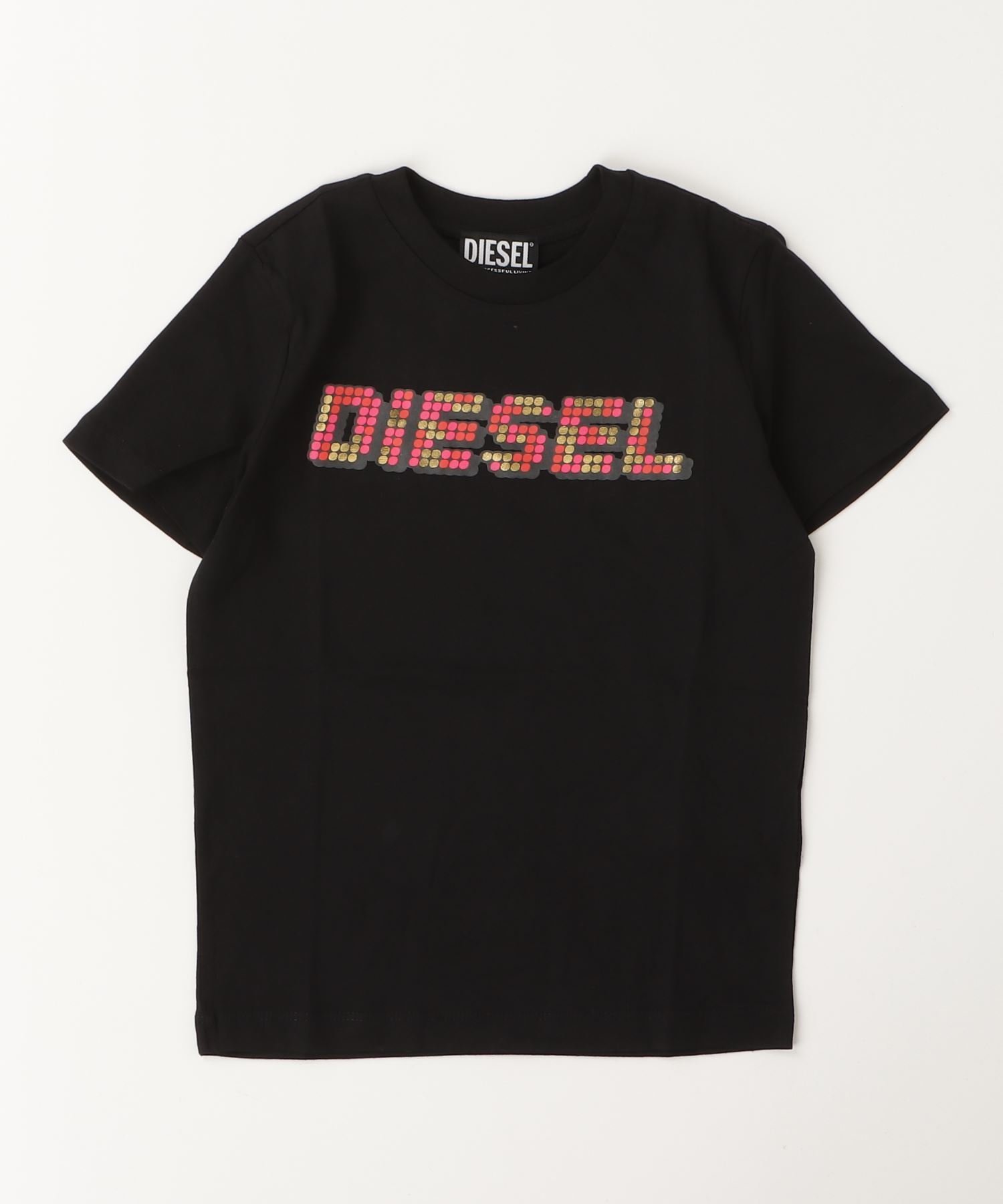 Детская футболка с коротким рукавом и логотипом бренда DIESEL, Black