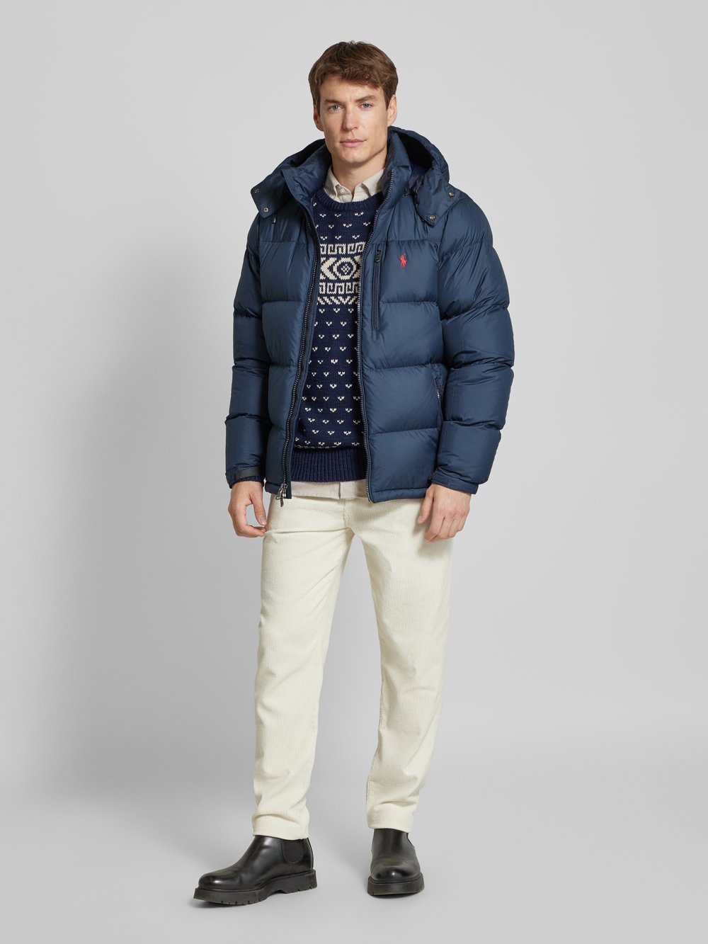

Вязаный свитер с ребристыми манжетами Polo Ralph Lauren