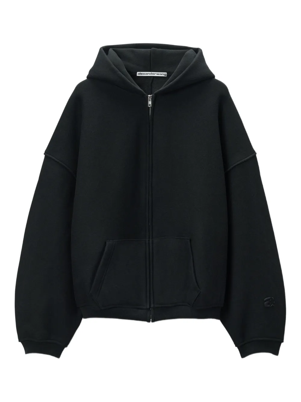 

Толстовка с капюшоном на молнии с логотипом Puff Alexander Wang, черный
