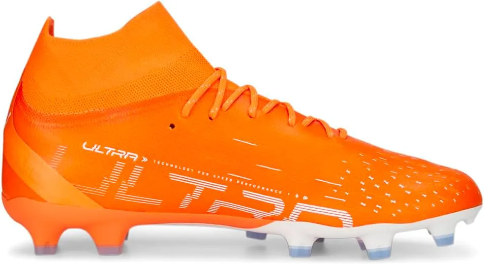 Мужские футбольные бутсы PUMA Ultra Pro Firm с шипами, для твердого покрытия и искусственной травы - оранжевые, оранжевый — фото 2