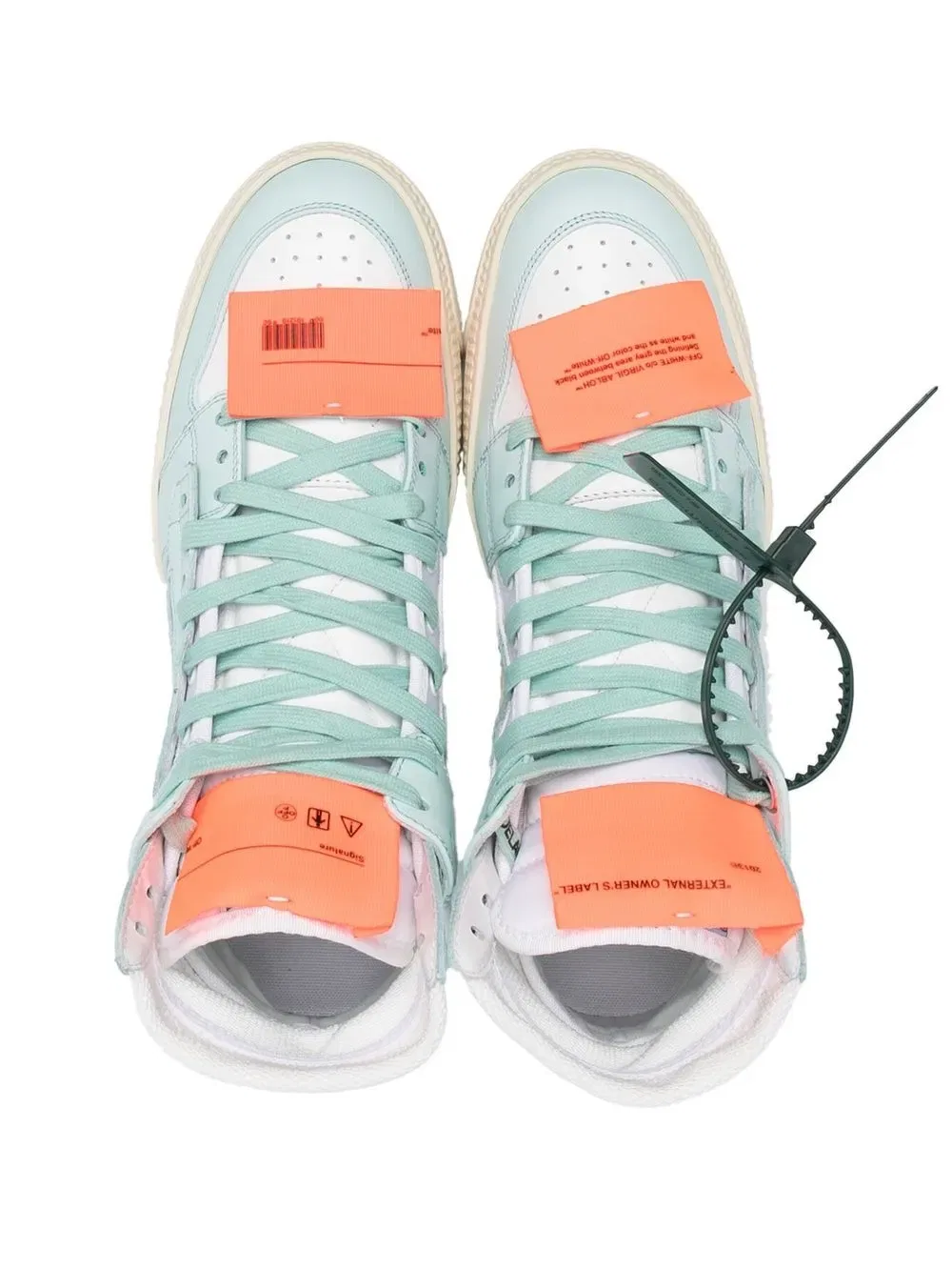 Кроссовки на шнуровке с застежкой-молнией Off-White, белый — фото 4