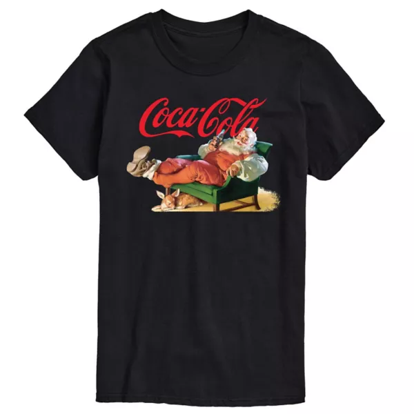 

Мужская футболка Coca-Cola с Сантой Licensed Character, черный