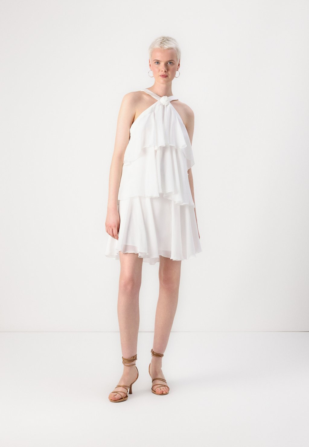 

Повседневное платье VMFELICIA RUFFLE SHORT DRESS Vero Moda, белый
