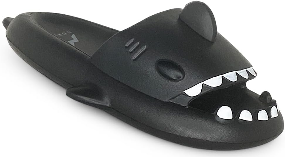 

Мужские и женские легкие шлепанцы унисекс NORTY с забавным дизайном акулы, черный