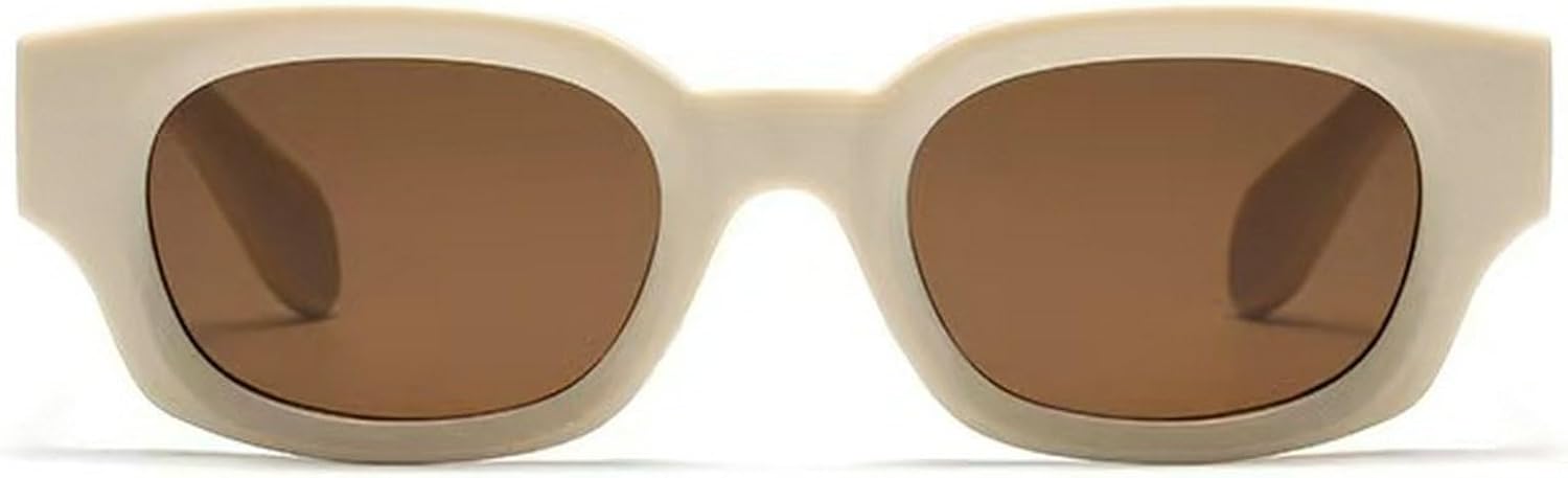 

Ретро мужские квадратные солнцезащитные очки для женщин, винтажные роскошные маленькие солнцезащитные очки, модные солнцезащитные очки с защитой от УФ-излучения UV400 mincl, Beige Brown