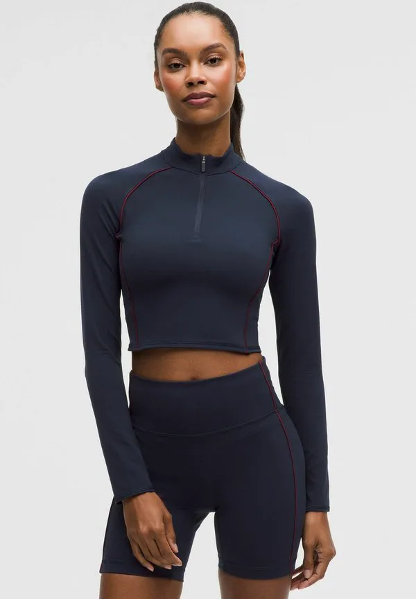 

Укороченная толстовка wunder train с застежкой-молнией до середины груди Lululemon, True Navy Burgundy Bay, Синий, Укороченная толстовка wunder train с застежкой-молнией до середины груди Lululemon, True Navy Burgundy Bay