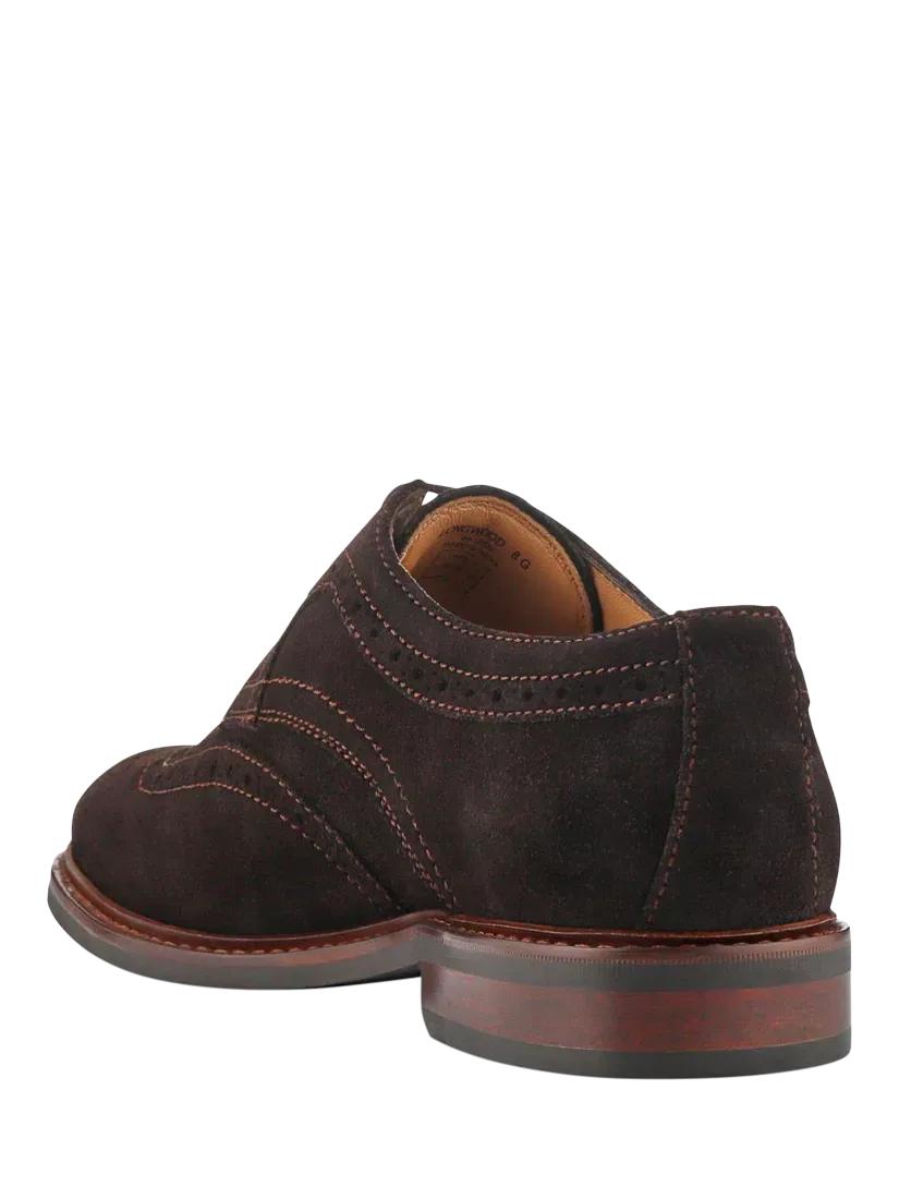 Замшевые броги Longwood Jones Bootmaker, Dark Brown — фото 3