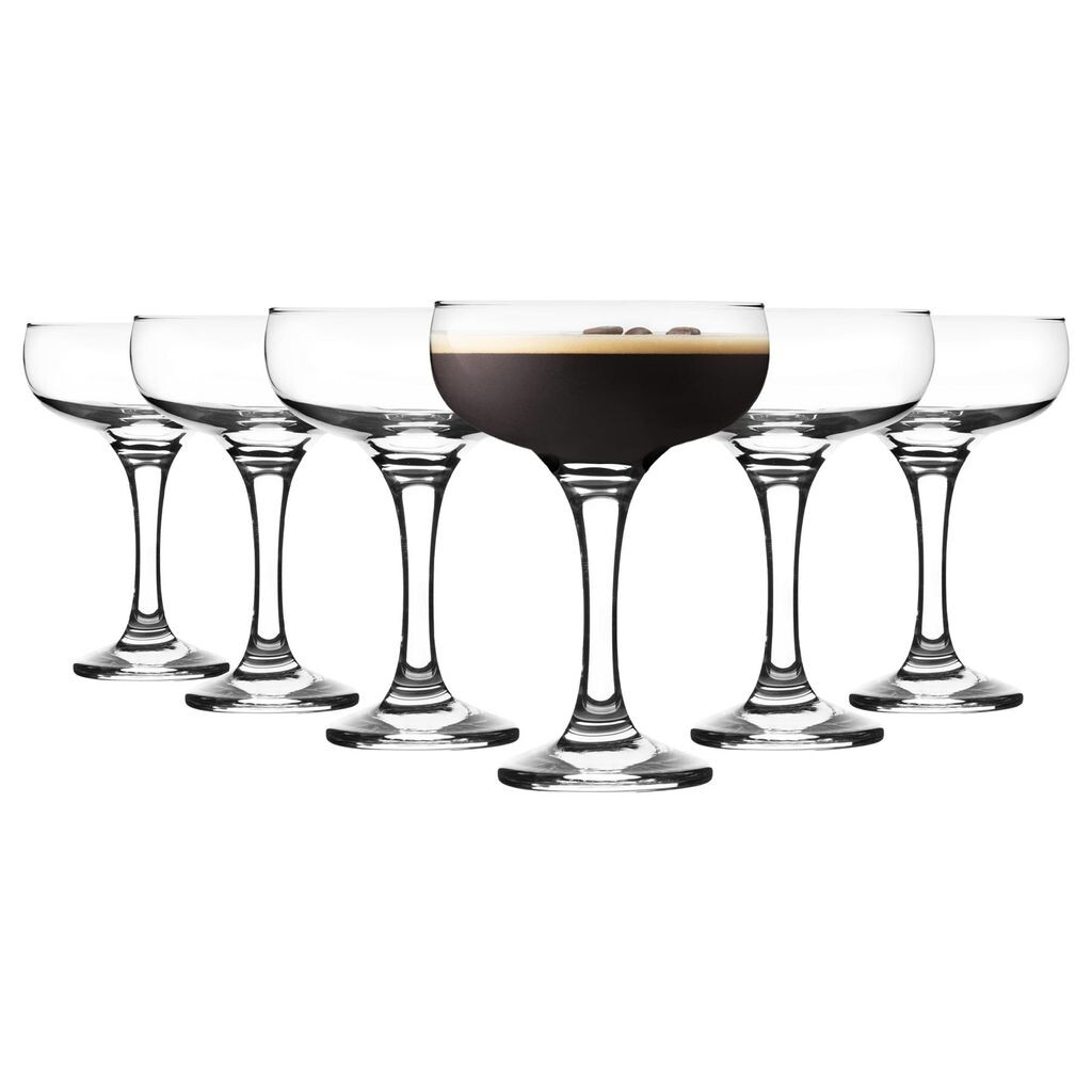 

Блюдца для шампанского Rink Drink — винтажное стеклянное блюдце-купе — 235 мл — прозрачное — упаковка из 24 шт