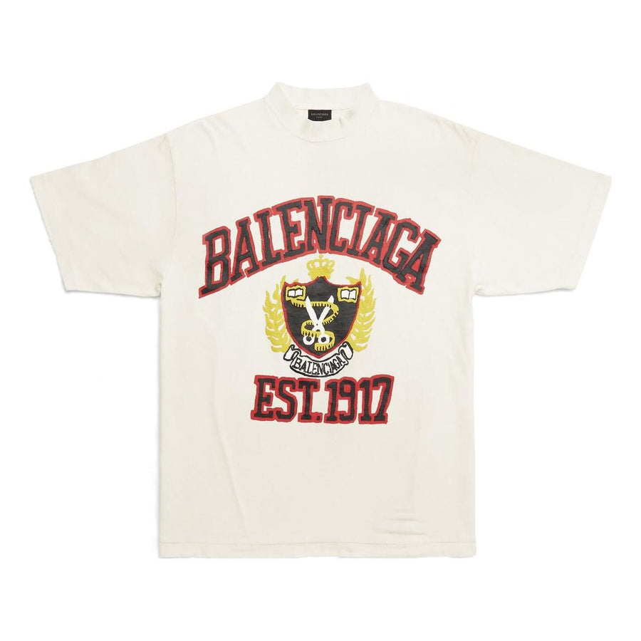 

Футболка Balenciaga Est. 1917 Crest Logo T-shirt 'White', белый