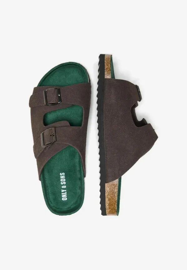 Сандалии onssimon sandalen mules Only & Sons, шоколадно-коричневый — фото 3
