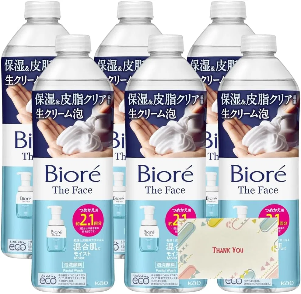 Набор для умывания Biore The Face Moist Refill 6 шт. 340 мл Kunutonn