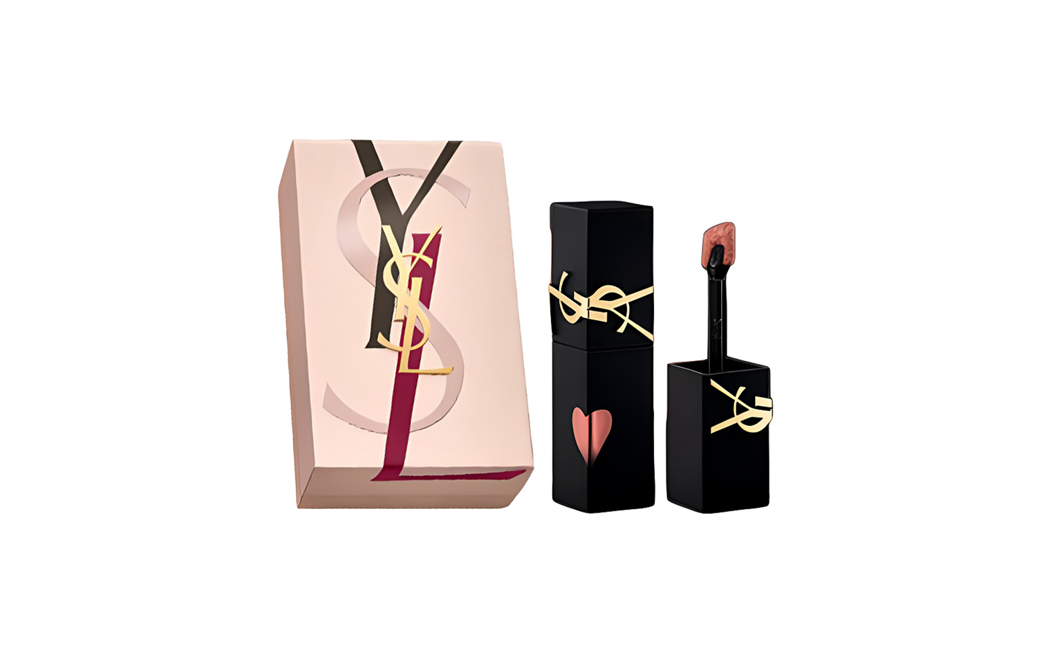 

SAINT LAURENT Черная туба Fleece Mist блеск для губ Soft Matte легко растушевывается натуральный