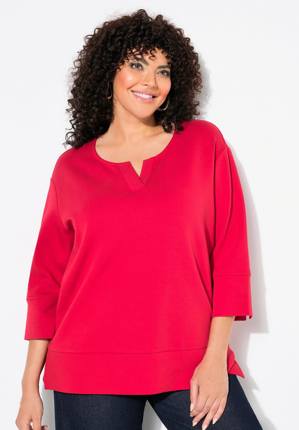 

Толстовка PUNTO DI ROMA SPLIT NECK 3/4 SLEEVE Ulla Popken, красный