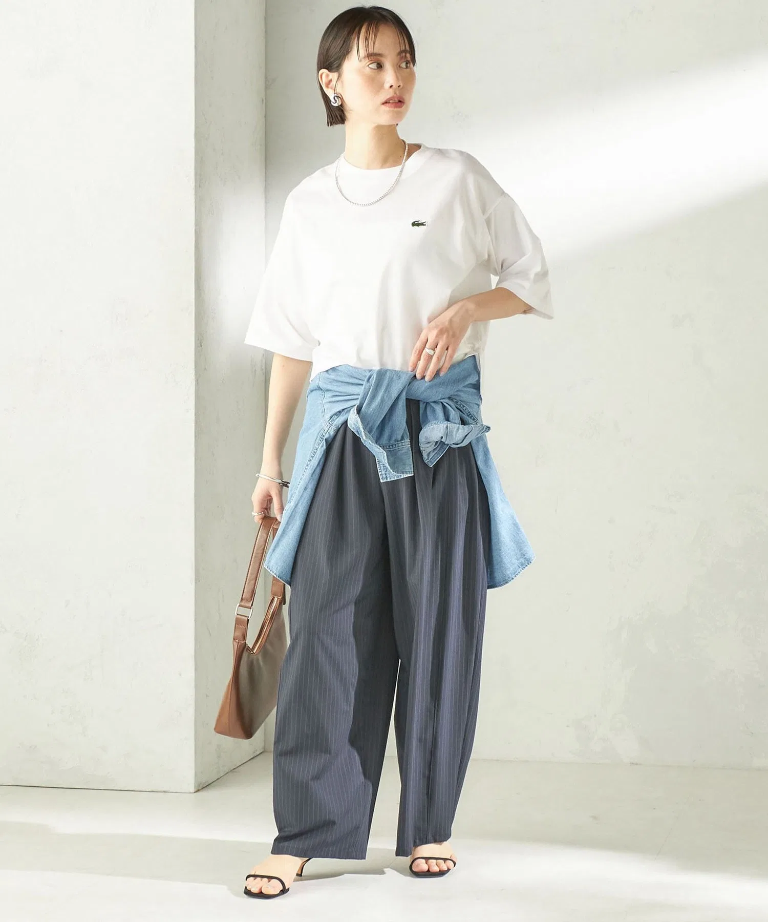 Футболка LACOSTE, Casual, Белая — фото 2
